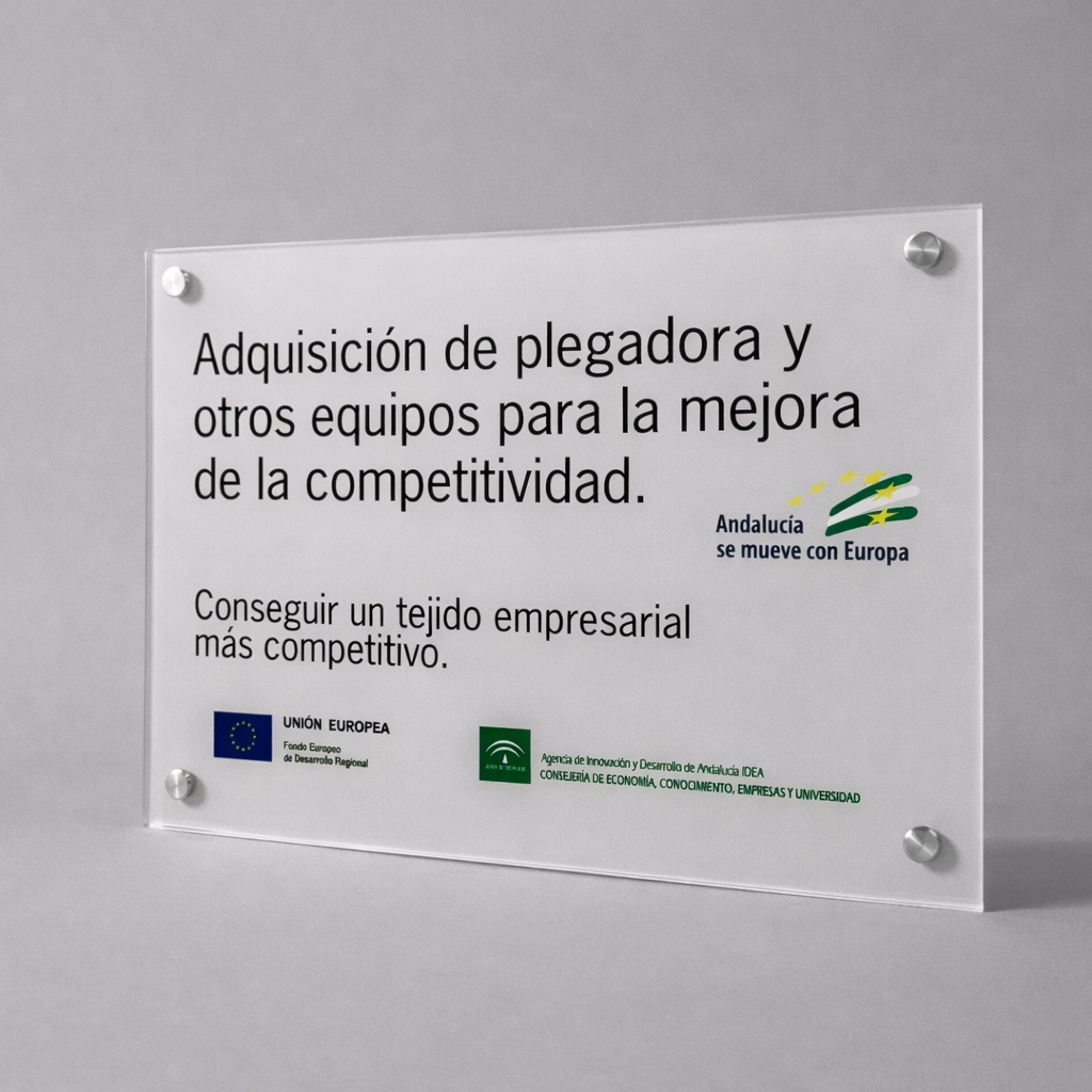 Placa Identificativa Subvención Oficial en metacrilato 30x21 cm 5 Placa Identificativa Subvención Oficial en metacrilato 30x21 cm - Imagen 5