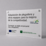 Placa Identificativa Subvención Oficial en metacrilato - Imagen 5