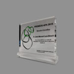 Trofeo placa impresa a color con peana